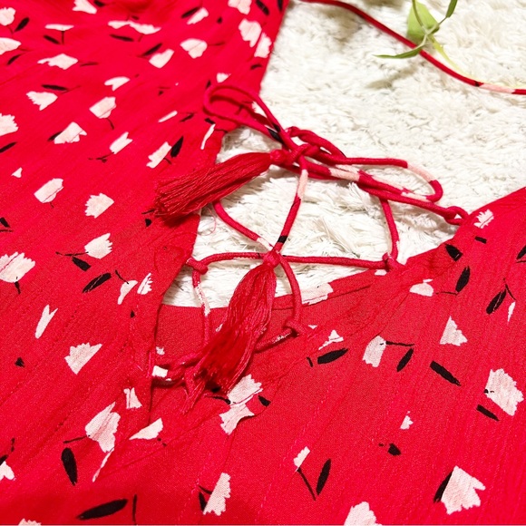 Billabong Ray Of Light Flutter Sleeve Blouse Womans Top Size Large NWT - Picture 8 of 14